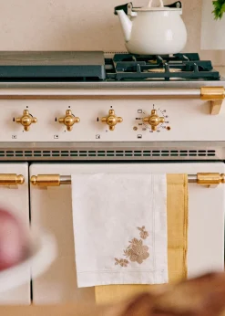 Sezane Les Tissus|La Vaisselle|Set De 4 Serviettes - Fleurs Brodées