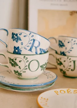 Sezane La Vaisselle|Tasse Poème - Bleu Orage