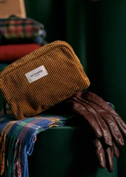 Sezane Accessoires|Trousse De Toilette Twyman Velours Côtelé