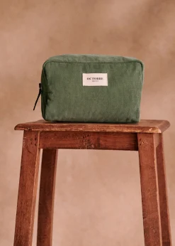 Sezane Accessoires|Trousse De Toilette Twyman Velours Côtelé