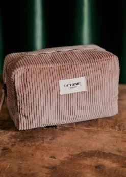 Sezane Accessoires|Trousse De Toilette Twyman Velours Côtelé