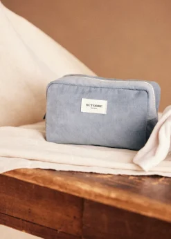 Sezane Accessoires|Trousse De Toilette Twyman Velours Côtelé