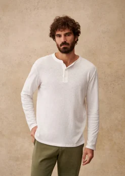 Sezane T-Shirts coton lin|Col tunisien|T-Shirt Gordon