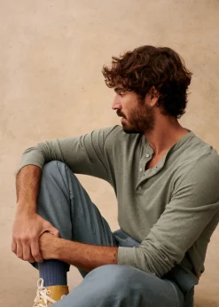 Sezane T-Shirts coton lin|Col tunisien|T-Shirt Gordon