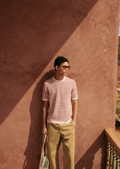 Sezane Pulls manches courtes|T-Shirts maille|T-Shirt Maille Lucky