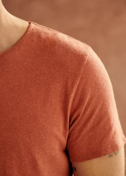 Sezane T-shirts manches courtes|T-Shirts coton lin|T-Shirt Martin