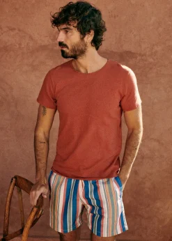 Sezane T-shirts manches courtes|T-Shirts coton lin|T-Shirt Martin