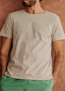 Sezane T-shirts manches courtes|T-Shirts coton lin|T-Shirt Martin