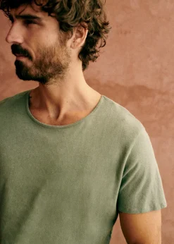 Sezane T-shirts manches courtes|T-Shirts coton lin|T-Shirt Martin