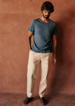 Sezane T-shirts manches courtes|T-Shirts coton lin|T-Shirt Martin