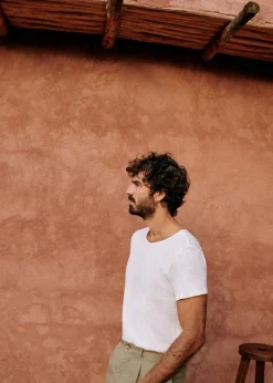 Sezane T-shirts manches courtes|T-Shirts coton lin|T-Shirt Martin