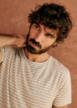 Sezane T-shirts manches courtes|T-Shirts coton lin|T-Shirt Martin