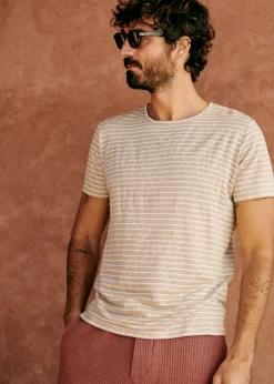 Sezane T-shirts manches courtes|T-Shirts coton lin|T-Shirt Martin