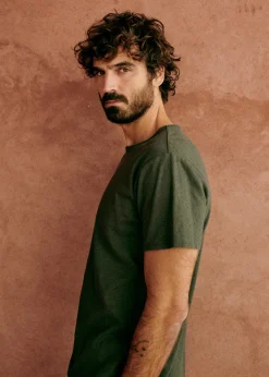 Sezane T-shirts manches courtes|T-Shirts coton lin|T-Shirt Martin