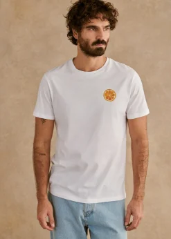 Sezane T-shirts motif|T-shirts manches courtes|T-Shirt Orange