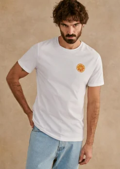 Sezane T-shirts motif|T-shirts manches courtes|T-Shirt Orange