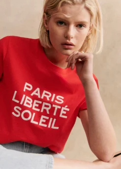Sezane T-shirts|T-Shirt Paris Liberté Soleil